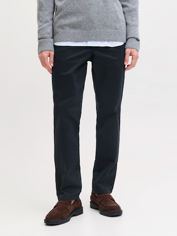 JACK & JONES regular Lærredsbukser 'JPSTOLLIE' i blå: forside