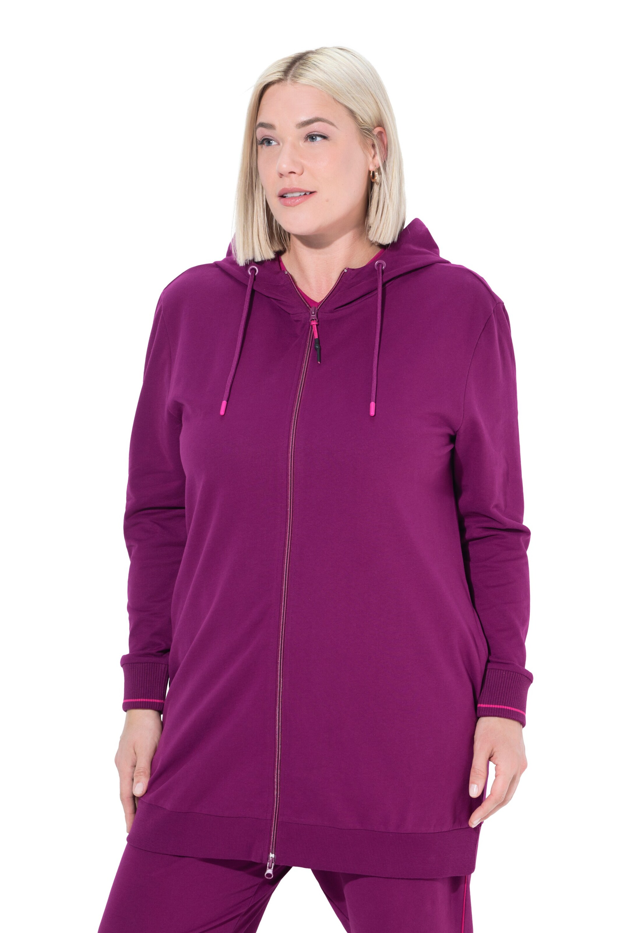 Ulla Popken Sweatvest in Lila: voorkant