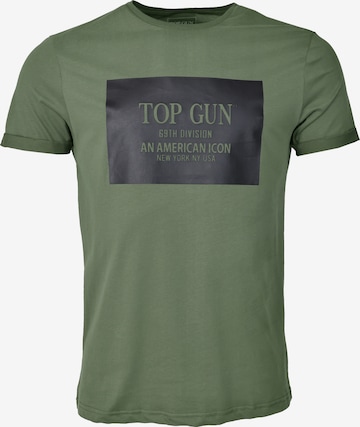 TOP GUN Shirt 'TG20213011' in Groen: voorkant
