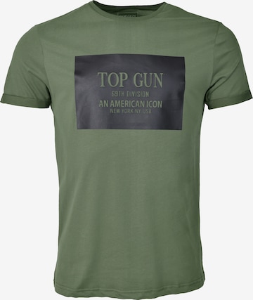 TOP GUN Shirt 'TG20213011' in Green: front