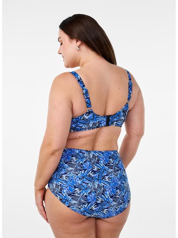 Swim by Zizzi T-shirt Bikinioverdel i blå