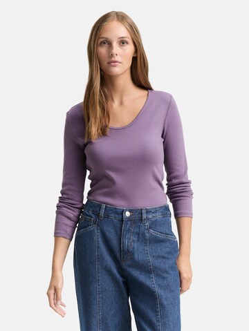 TOM TAILOR DENIM Shirt in Purple: front