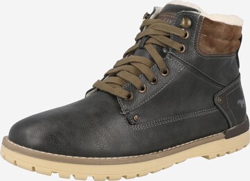 MUSTANG Lace-Up Boots in Grey: front