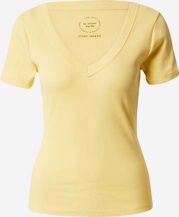 River Island T-shirt i gul: framsida
