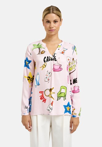 Milano Italy Blouse in Red: front