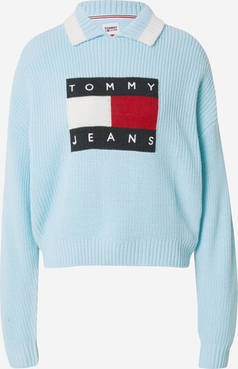 Tommy Jeans Pullover em azul claro / vermelho / preto / branco, Vista do produto