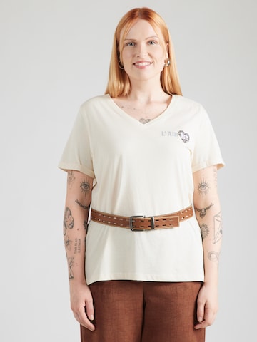 ONLY Carmakoma Shirt 'CARBEA' in Beige: front