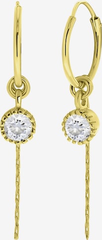 Boucles d'oreilles Lucardi en or : devant