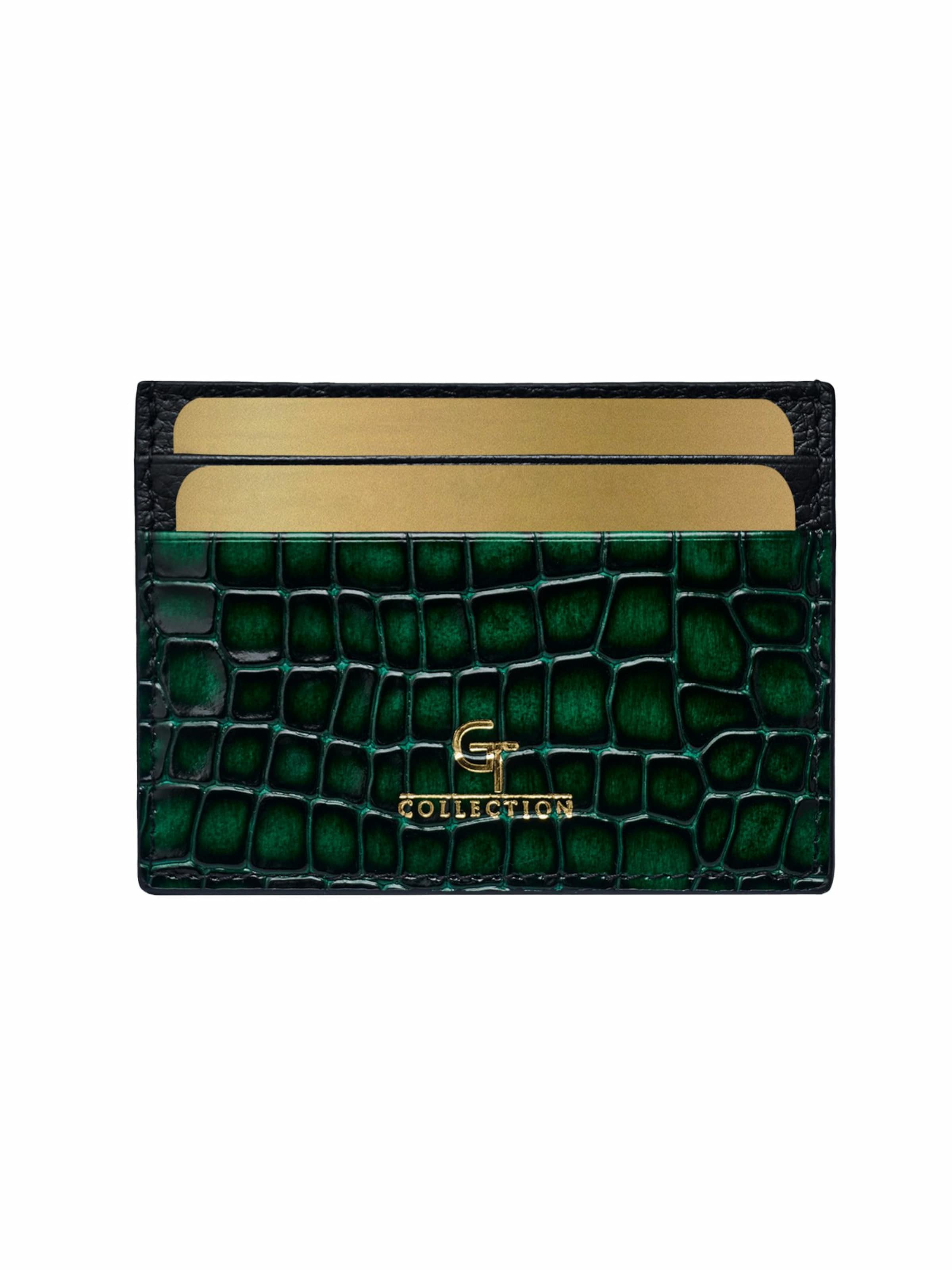 GT Collection Etui 'GT Crocodile Print' in Groen: voorkant