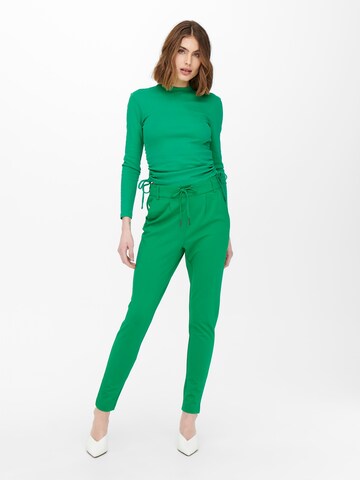 ONLY Slim fit Pleat-Front Pants 'Portrash' in Green