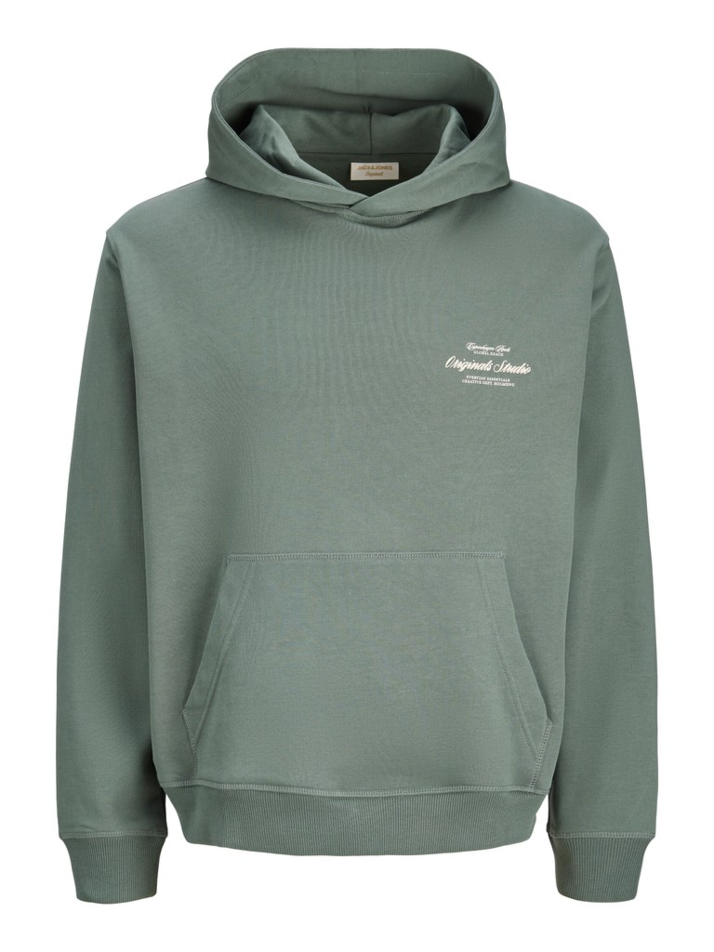 JACK & JONES Mikina 'JORNORREBRO' – zelená: přední strana