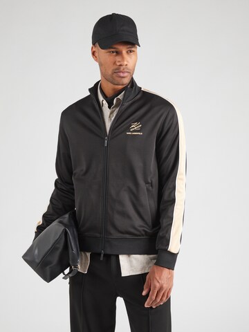 Karl Lagerfeld Sweatjacke in Schwarz: Vorderseite