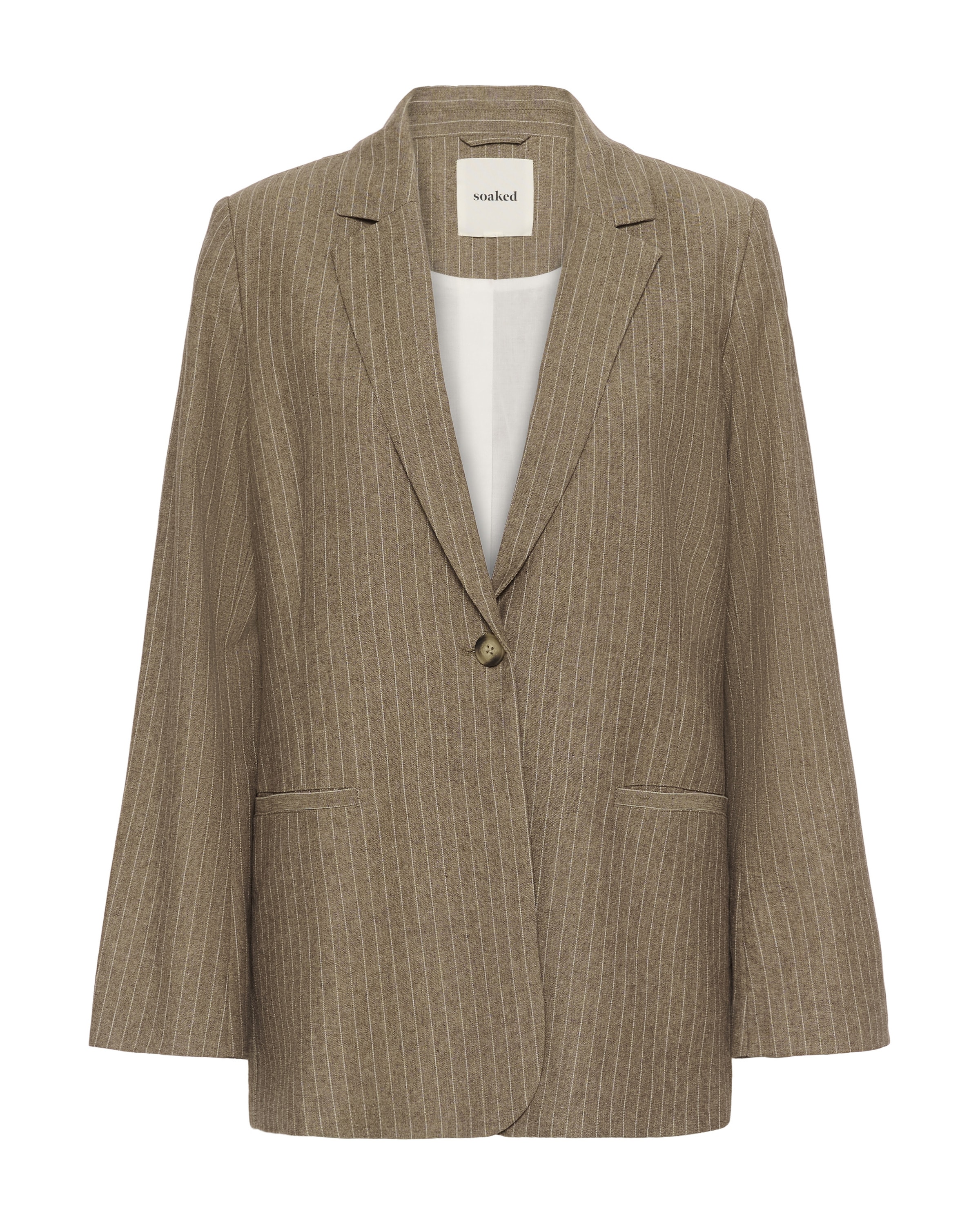 SOAKED IN LUXURY Blazer 'SLGinevra' i brun: forside