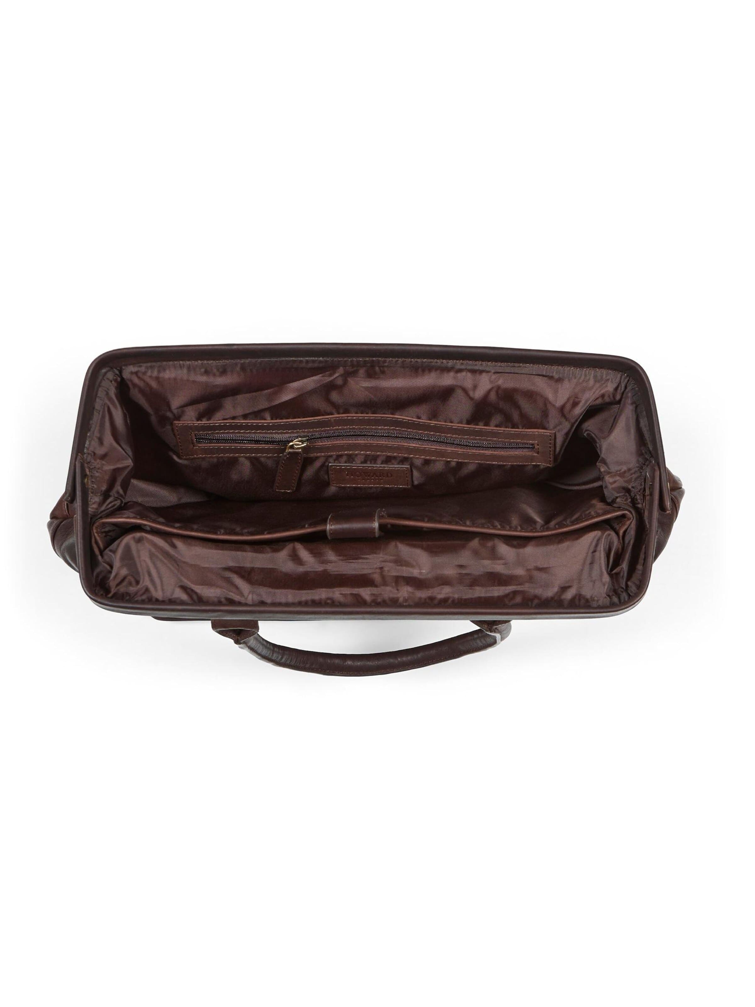 Howard London - Bolsa para portátil 'Laptop Bag Ken Dark Brown' en marrón