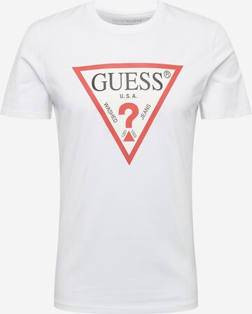 T-Shirt GUESS en blanc : devant