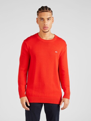 Tommy Jeans - Pullover 'ESSENTIALS' em vermelho: frente