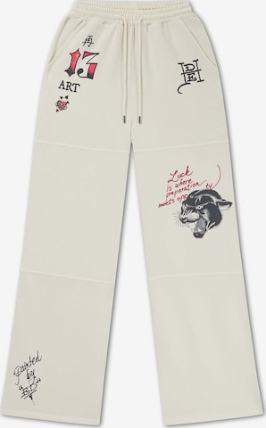 Wide leg Pantaloni di Ed Hardy in beige: frontale