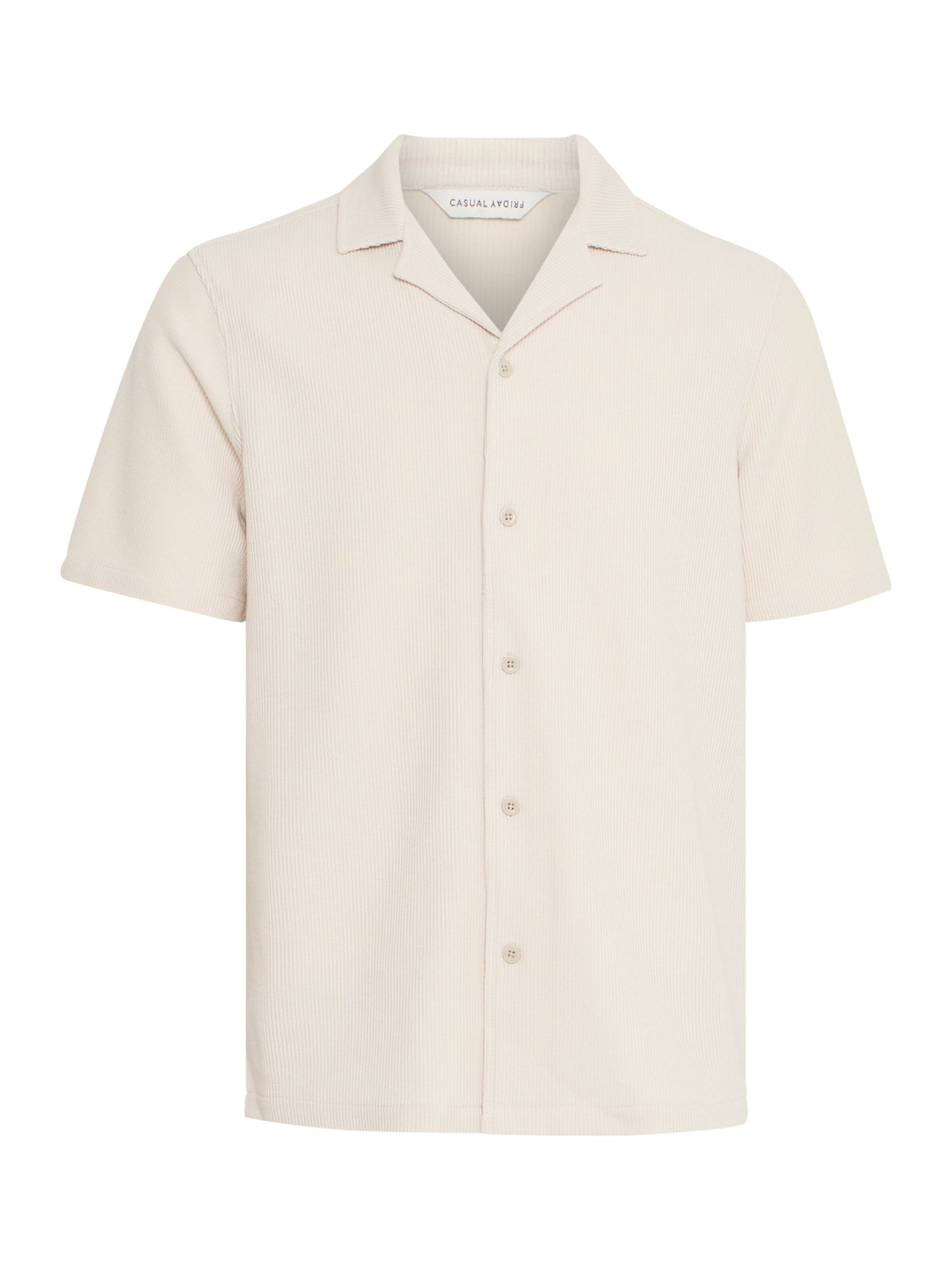 Comfort fit Camicia ' CFARCHER knitted ' di Casual Friday in beige: frontale