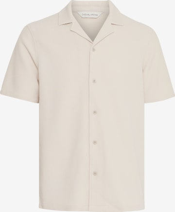 Casual Friday - Ajuste confortable Camisa ' CFARCHER knitted ' en beige: frente
