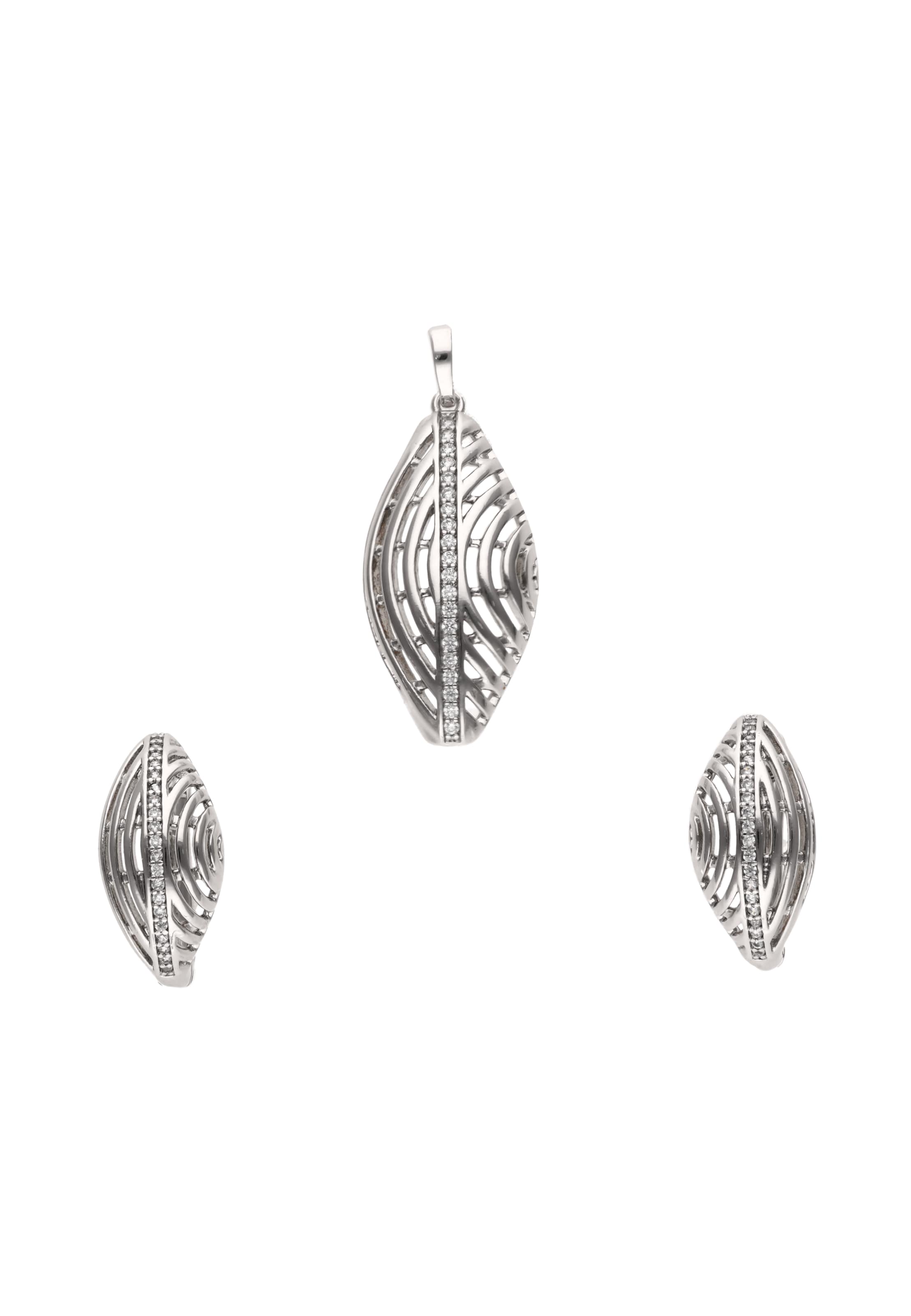 usha FESTIVAL - Conjunto de joyería en plata: frente