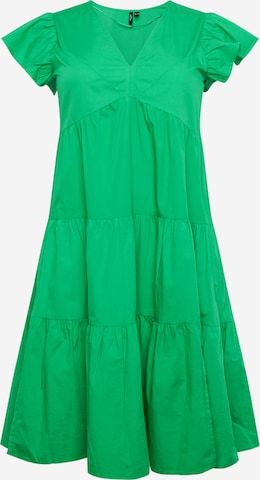 Vero Moda CurveHaljina 'Jarlotte' - zelena boja: prednji dio