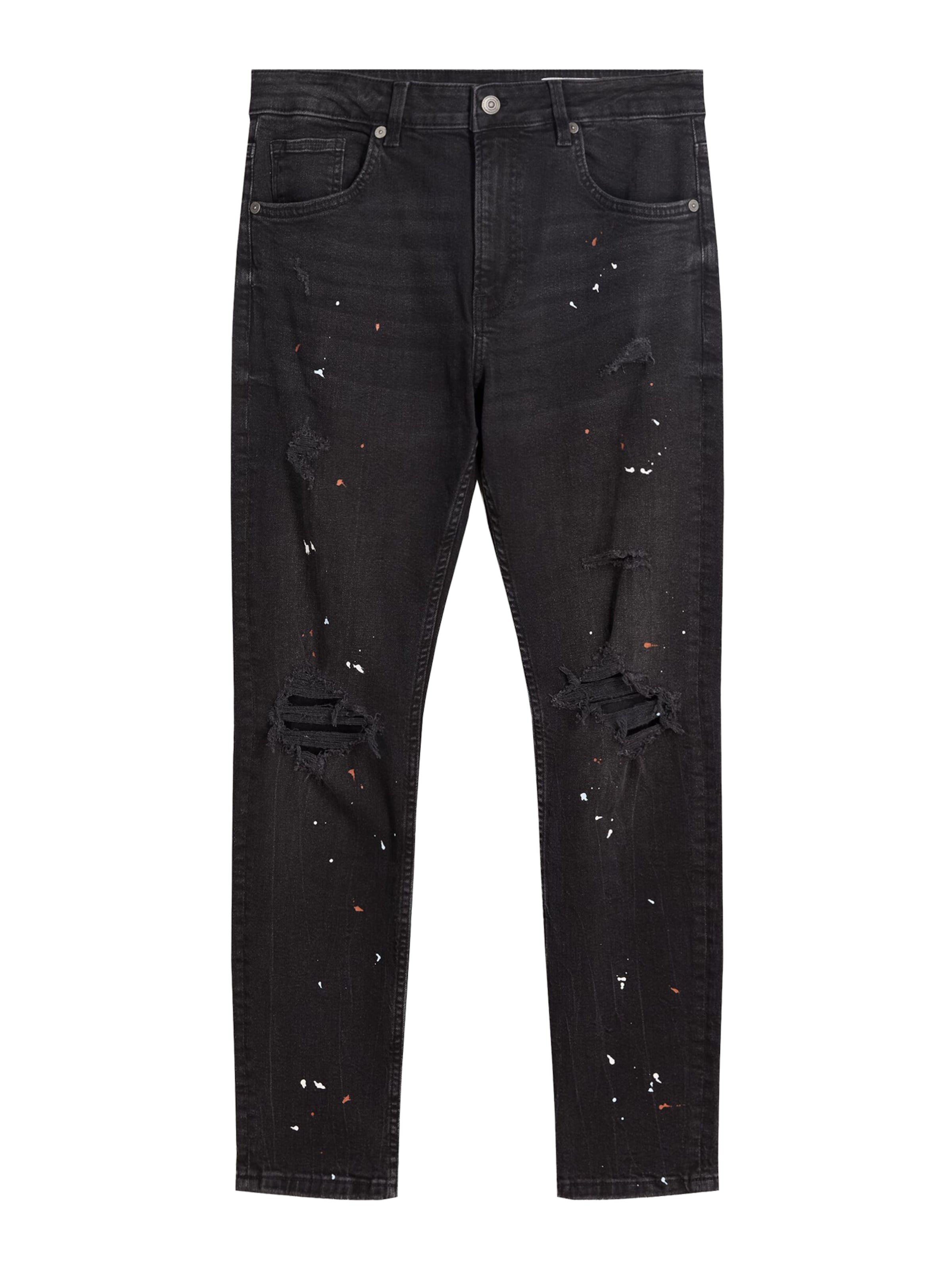 Bershka Skinny Farkut värissä musta: etupuoli