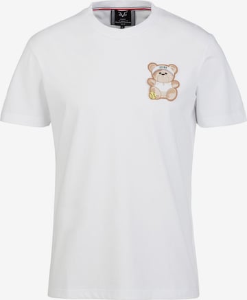 19V69 ITALIA T-Shirt 'Rafael Teddy' in Weiß: Vorderseite