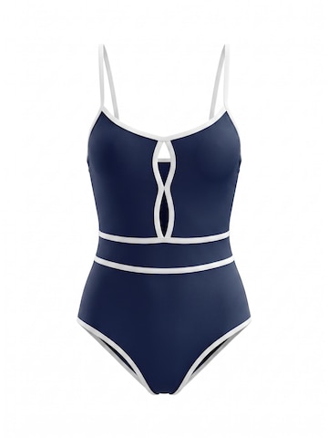 Cupshe Swimsuit in Blue: front