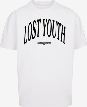 T-Shirt 'Classic V.1' Lost Youth en blanc : devant