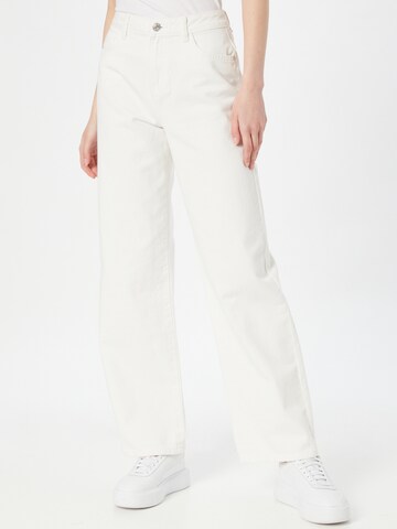 Noisy may Wide Leg Jeans 'Amanda' i hvid: forside