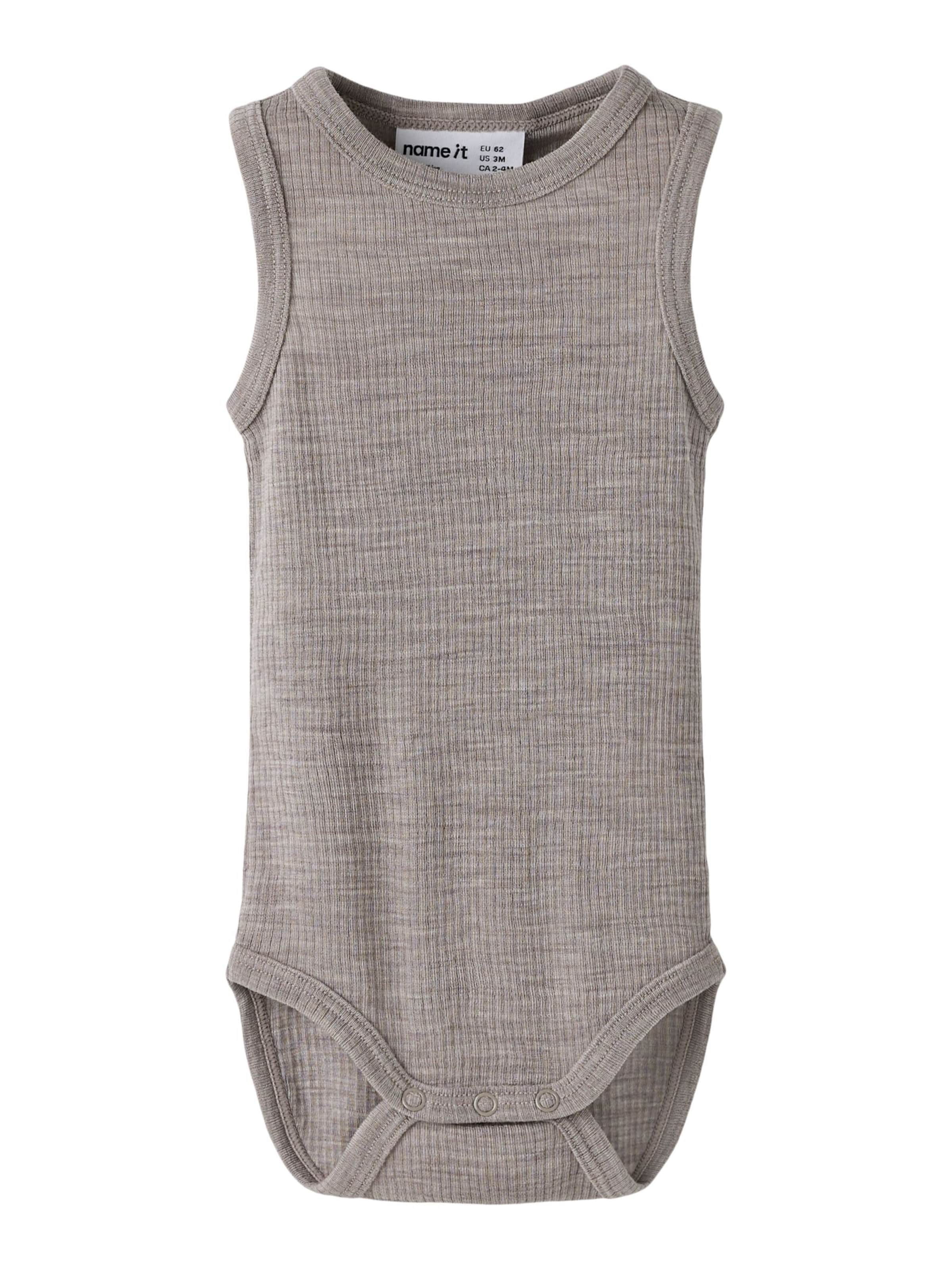 NAME IT - Pijama entero/body en beige: frente