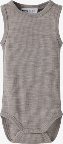 NAME IT - Pijama entero/body en beige: frente