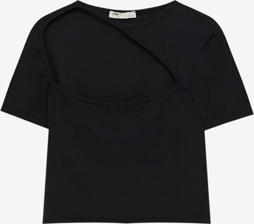 Pull&Bear Shirt in Zwart: voorkant