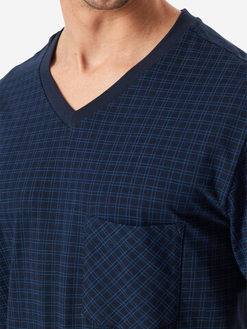 SCHIESSER Pyjama kurz 'Comfort Essentials'‌‌‌ in Blau