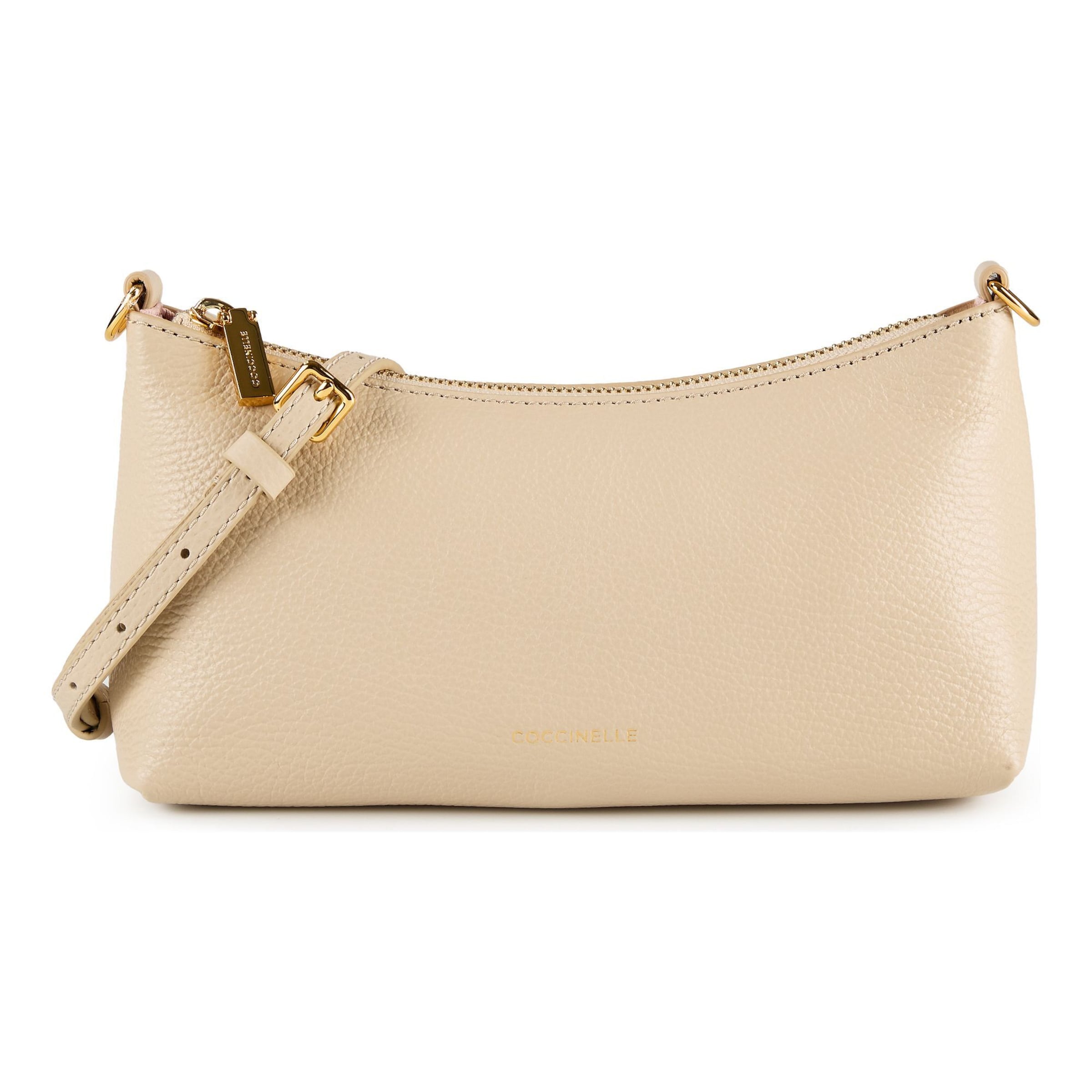 Sac bandoulière 'Aura' Coccinelle en beige : devant