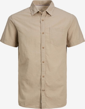 Chemise JACK & JONES en beige : devant