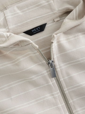 Next - Sudadera con cremallera en beige