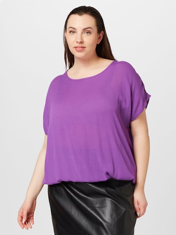 KAFFE CURVE Blouse 'Ami Stanley' in Purple: front