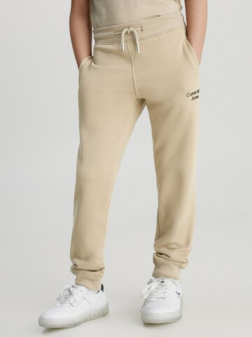 Regular Pantalon 'Stack' Calvin Klein Jeans en beige : devant