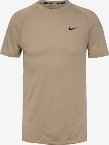 NIKE Performance Shirt in Beige: front