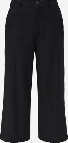 QS Wide leg Pants in Black: front