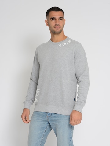 NASSAU Beach Club Sweatshirt 'NB231043' in Grey: front