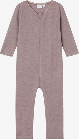 NAME IT - Pijama 'NBFWang' em roxo: frente
