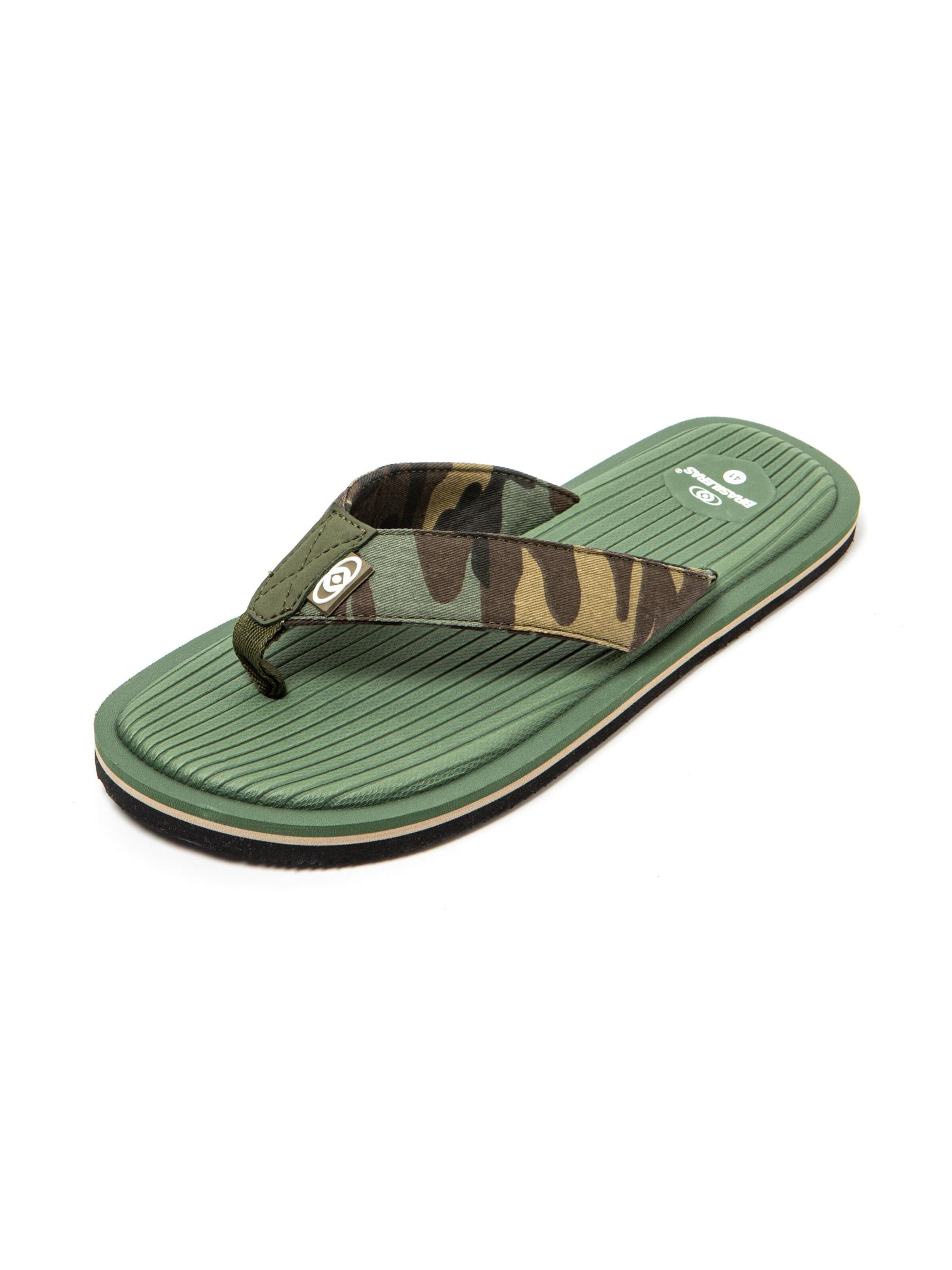 Brasileras - Sapato de praia/banho 'Army' em verde: frente