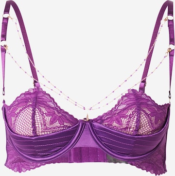 Hunkemöller Balconette Rintaliivi 'Belladonna' värissä lila: etupuoli