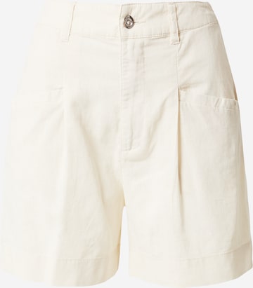 Pantalon à pince QS en blanc : devant