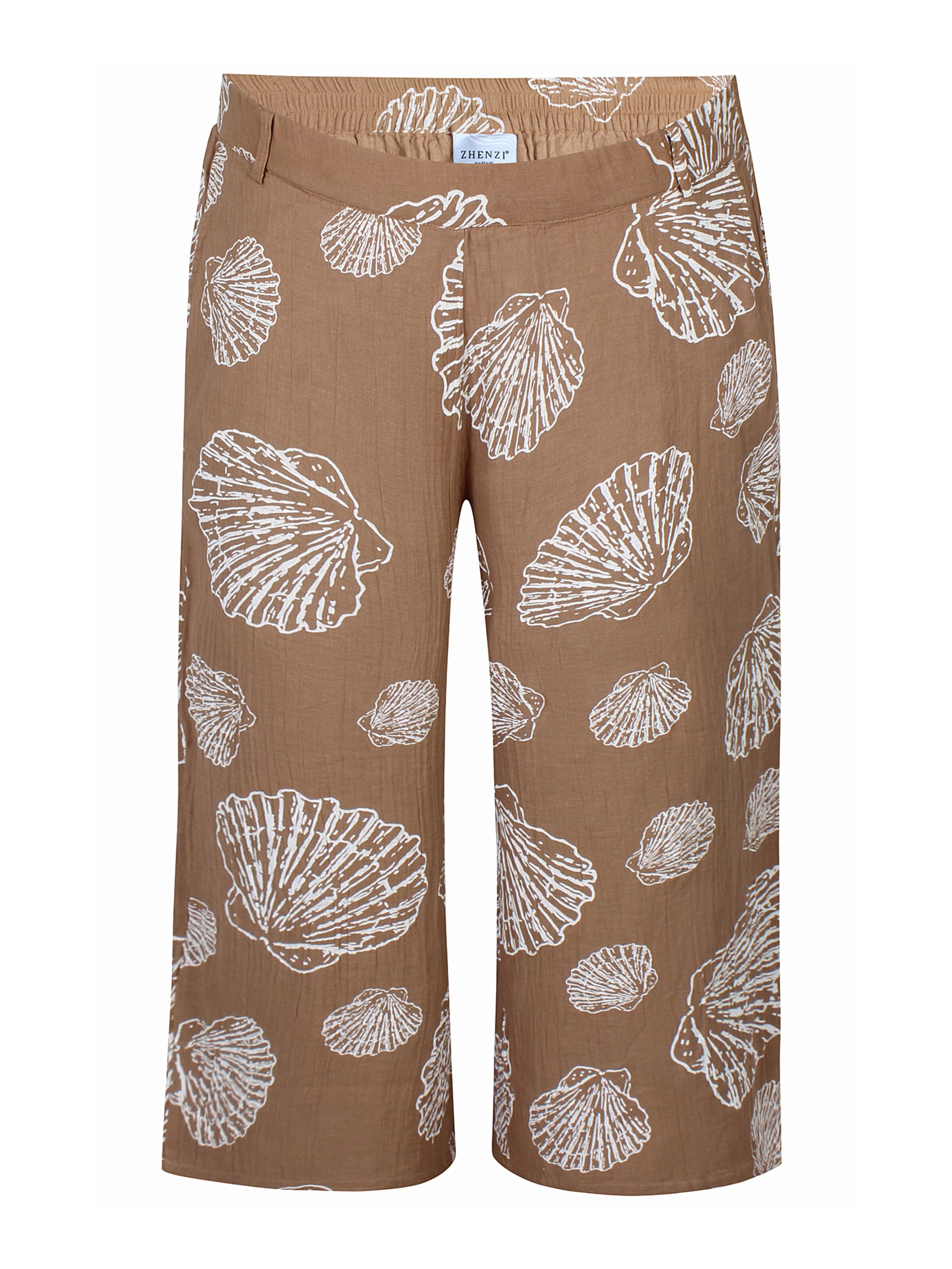 Zhenzi Wide leg Pants 'Jessi 1392' in Brown: front