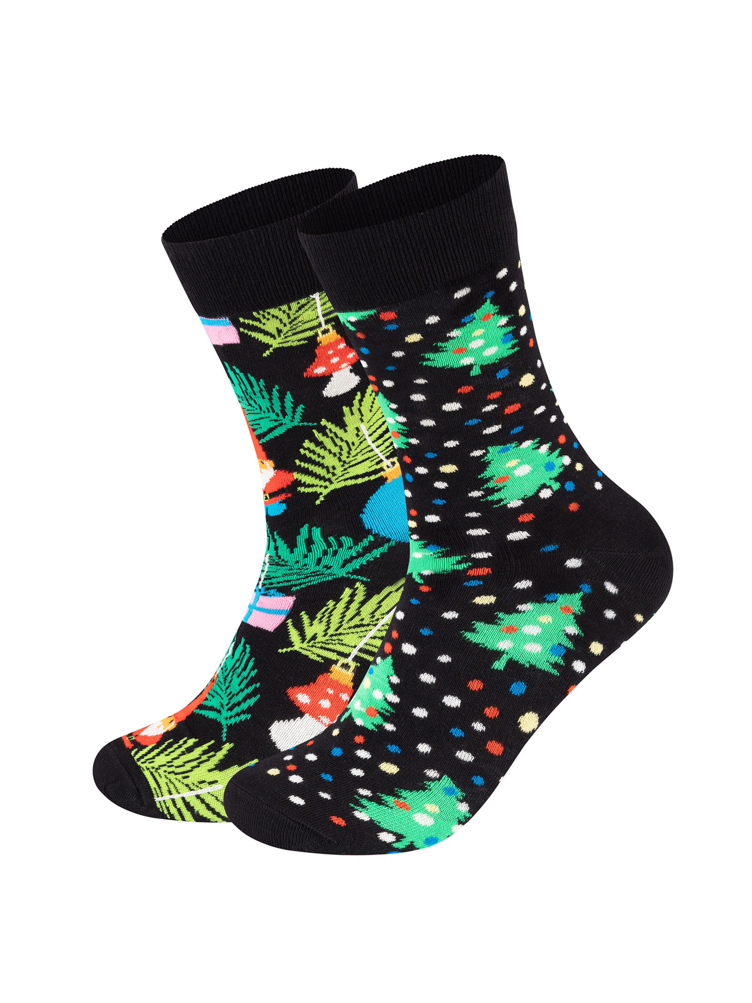 Happy Socks Sokker 'Holiday Tree' i sort: forside