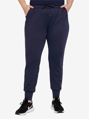 SHEEGO Tapered Pants in Blue: front