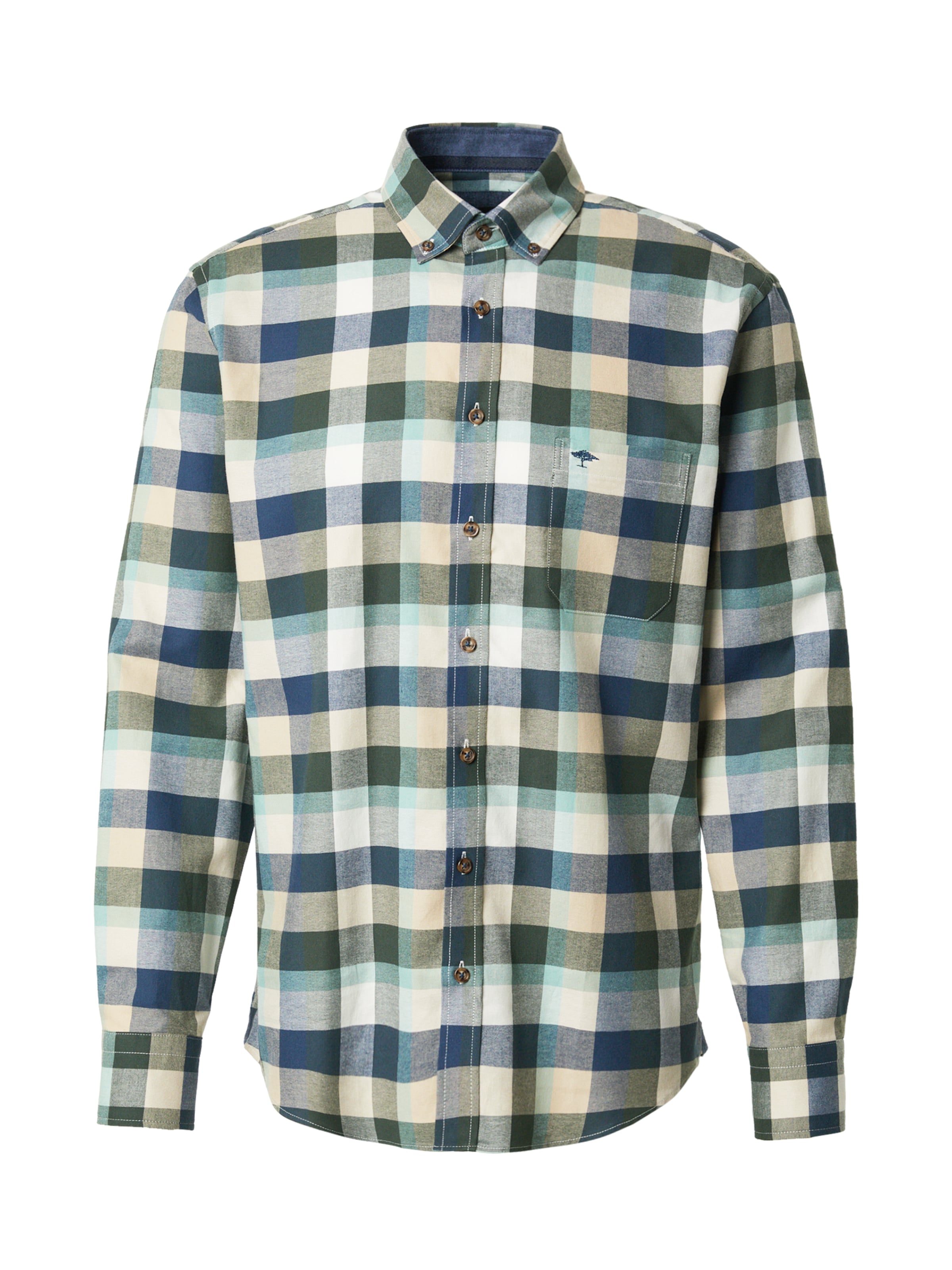 FYNCH-HATTON Regular fit Πουκάμισο σε πράσινο: μπροστά